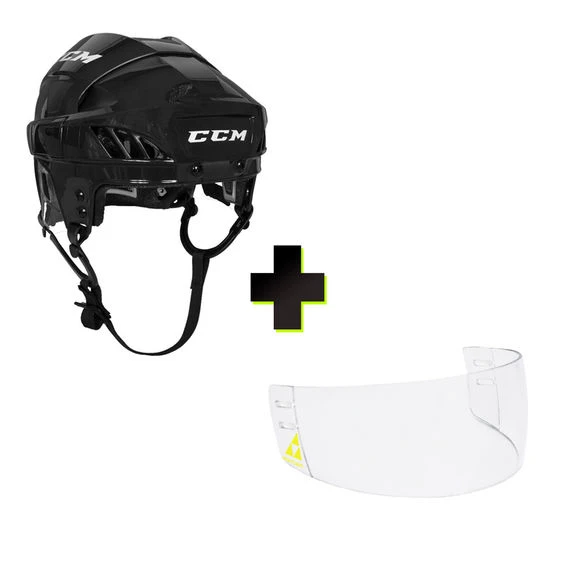 Pack Casque CCM FL60 + Demi Visière Fischer F55 1 Pack Casque CCM FL60 + Demi Visière Fischer F55