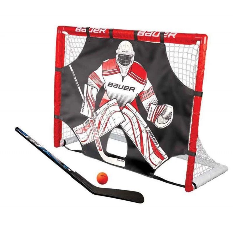Kit Bauer Cage + Tutor Street Hockey + Crosse + Balle 1 Kit Bauer Cage + Tutor Street Hockey + Crosse + Balle