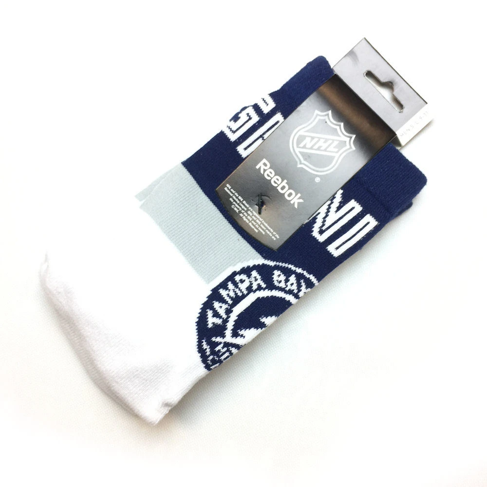 Chaussettes NHL Tampa Bay Lightning Blanches 1 Chaussettes NHL Tampa Bay Lightning Blanches