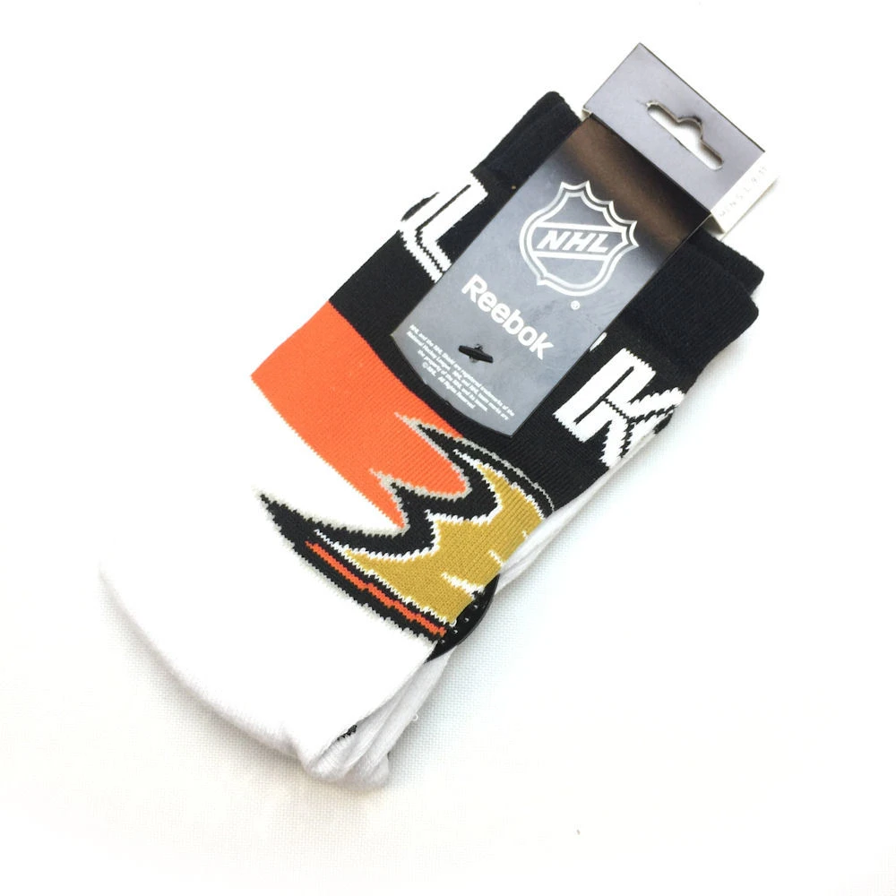 Chaussettes NHL Anaheim Ducks Blanches 1 Chaussettes NHL Anaheim Ducks Blanches